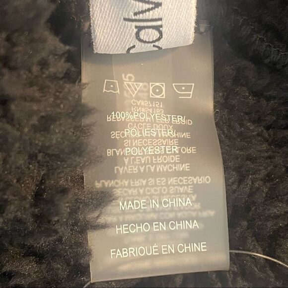 Calvin Klein black Sherpa infinity scarf - Picture 5 of 7